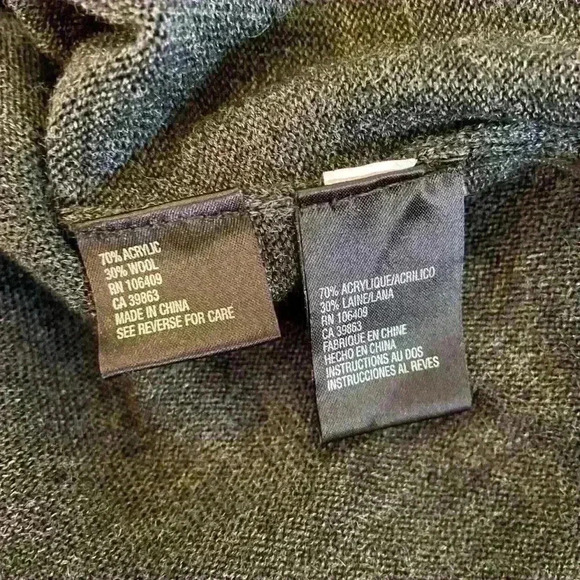 Vintage Tahari Women’s Sweater Mock Turtleneck Grey Green Argyle 90s Preppy Fall - Picture 4 of 9